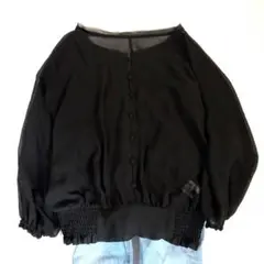 【美品】Ballsey 上品 シルクブラウス 長袖 高級 シアー 38 日本製のサムネイル