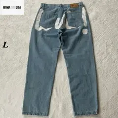 WIND AND SEA デニムパンツ L ペイントデザインのサムネイル