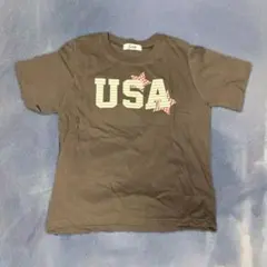 ソニョナラ USAプリント ブラウン Tシャツ FREEサイズ