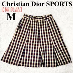 【極美品】クリスチャンディオールスポーツ　スカート　ウール　チェック　Mのサムネイル