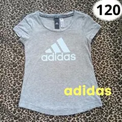 キッズ　adidas 　120 ロゴプリント 半袖Tシャツ　アディダス　男女