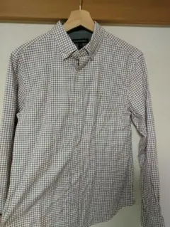 BANANA REPUBLIC チェック柄長袖シャツ ボタンダウン 綿