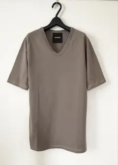 ★ripvanwinkle★ラウンドVネックTシャツ★カーキブラウン★サイズ３★のサムネイル