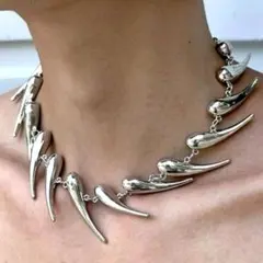 罰*売様 ネックレス y2k シルバー 個性派 グランジ フェアリーグランジ 原