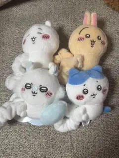新品未使用品　ちいかわ　ぬいぐるみシュシュ　全4種セット　ヘアアクセサリー
