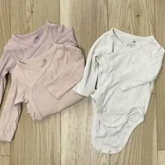 H&M オーガニックコットン ボディスーツ 3枚セット