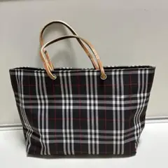 BURBERRY チェック柄ハンドバッグ 大容量