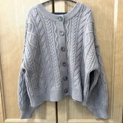 ハニーズ　カーディガン　ニット　くすみピンク レディース