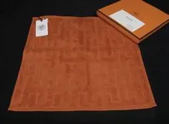 【新品未使用・箱付】HERMES エルメス ハンドタオル ステアーズ オレンジ