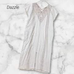 Dazzle ZURI ワンピース ロング丈 刺繍 Vネック 前スリット リネンのサムネイル