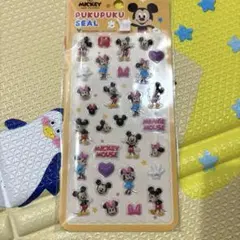 ミッキー　ミニー　ぷくぷくシール　ディズニー