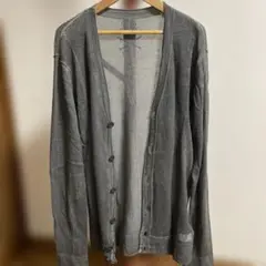 DIESELグレー ボタン付き カーディガン