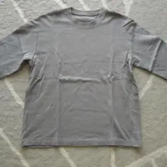 無印良品 クルーネック グレー 長袖 Tシャツ レディース M