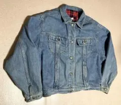 80s バナナリパブリック USA製 ヴィンテージ デニムジャケット 裏チェック