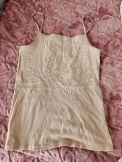 GU ベージュ キャミソール Lサイズ