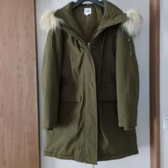 【未使用品】GAP ファー付きモッズコート オリーブグリーン