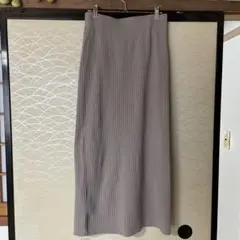 cocaリブ編みグレータイトスカート