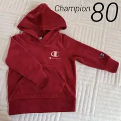 【Champion】赤 フード付きトレーナー パーカー