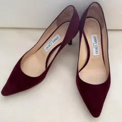 【Jimmy Choo】ボルドースエードパンプス 37.5