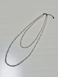 LOUNIE 2連 パール ロングネックレス