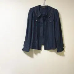 Leilian WURMSER レリアン ネルシャツ風 ストライプ