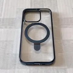 【iPhone 15 Pro 用 】ケース　MagSafe リング付き　ブルー