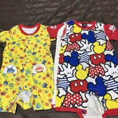 アンパンマン・ミッキーマウスロンパースセット