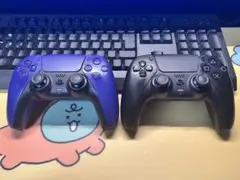 PS5 DualSense コントローラー 紫と黒 2個セット　ジャンク品