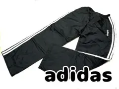 アディダス　ウォーマーパンツ　パデッドパンツ　縦ロゴ　太ライン　内側キルティング