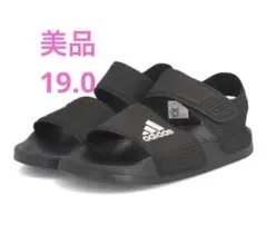 【美品】adidas 超軽量/水陸両用 スポーツサンダル 19.0㎝ ブラック