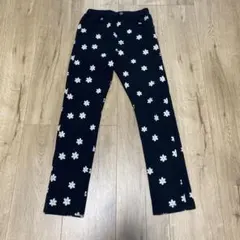 黒花柄ロングパンツ 130