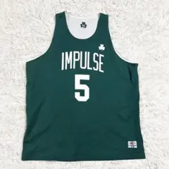 【古着】BENCH WARMER リバーシブルタンク 白グリーン