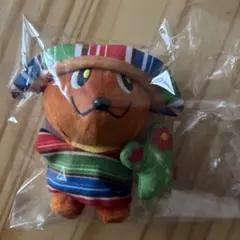ストライプ帽子のぬいぐるみ　わたぴーミニマスコット　メキシコ