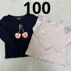 長袖カットソー100 女の子　西松屋