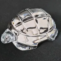 Baccarat バカラクリスタルガラス 亀 カメ 置物 ペーパーウエイトのサムネイル