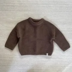 ZARA ブラウン ニットセーター クルーネック