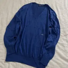 ラルフローレン♡ シルク混Ｖネックwoolセーター　ワンポイント刺繍polo