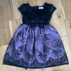 女の子　ドレス パープル×ブラック 発表会 結婚式 マザウェイズ　120のサムネイル