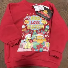 ガーフィールド クリスマス トレーナー レッド 100cm