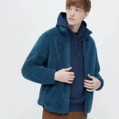 UNIQLO ファーリーフリースフルジップジャケット ブルー