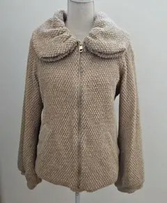 ツモリチサト ベージュ ボアジャケット フリースジャケット