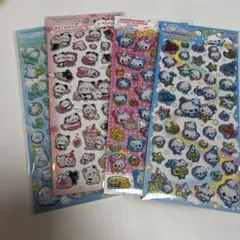 キャンディグリッターステッカー　ぽんぽんシマエナガ　ぱんだ　マーチ　あわわちゃん