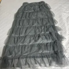 LOWRYS FARM ロングスカート　フリル　チュール