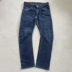 【別注】Lee×ナノユニバース デニムパンツ 黒パッチ 濃紺 ライダースのサムネイル