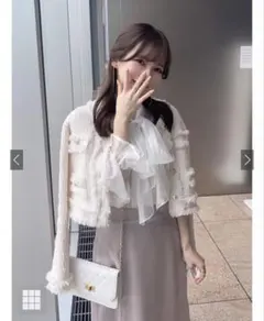 GRL ニットカーディガン ホワイト 長袖