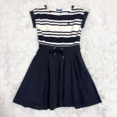 バーバリーブルーレーベル　ボーダー柄ミニワンピース　38のサムネイル