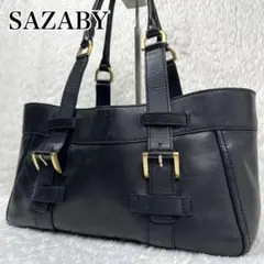 Y2K SAZABY サザビー レザートートバッグ ゴールド金具 黒 平成ギャルのサムネイル