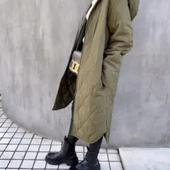 新品未使用！フード付きキルティングジャケットM〜L