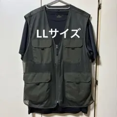 CLAUDIOVALENTINOTシャツ付きフィッシングベストLLサイズカーキーのサムネイル