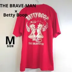 【美品】　ブレイブマン × ベティーブープ コラボ Tシャツ　レッド　Mサイズ